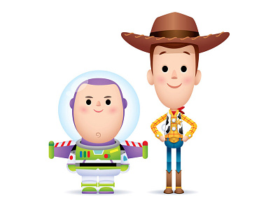 Buzz and Woody buzz lightyear disney jerrod maruyama jmaruyama pixar sheriff woody space ranger toy story