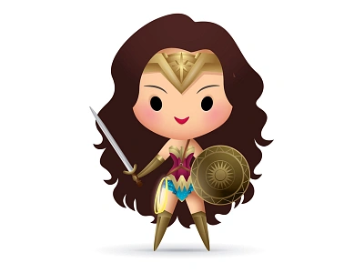 Wonder Woman cute dc diana prince gal gadot kawaii warner bros. wonder woman