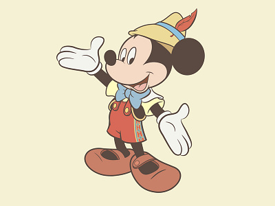 Pinocchio Mickey disney jerrod maruyama jmaruyama mickey mouse pinocchio