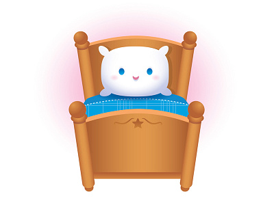 National Napping Day bed character design cute emoji icons illustration jmaruyama kawaii stickers