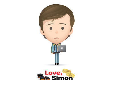 Love, Simon caricature charater design cute icon kawaii logo love simon movies
