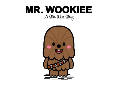 Mr. Wookiee character design chewbacca cute disney illustration jmaruyama kawaii star wars wookiee