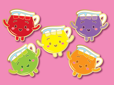 Kute-Aid Pins character illustration cute icon jerrod maruyama jmaruyama kawaii kute aid pin collecting pins