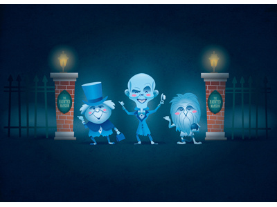 Haunted Mansion Ghosts cute disneyland haunted mansion hitchhiking ghosts kawaii new orleans square