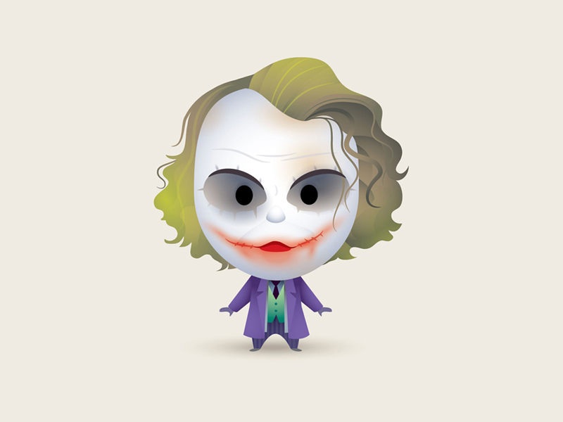 Why So Serious? caraicature character art cute heath ledger illustration jerrod maruyama jmaruyama kawaii the dark knight the joker