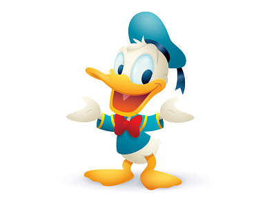 Donald adobe illustrator character design disney donald duck illustration jerrod maruyama jmaruyama