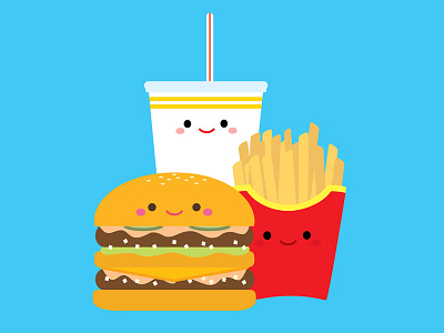 Big Mac character design cute fast food illustration jmaruyama kawaii mcdonalds
