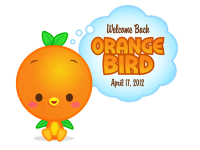 Orange Bird cute disney world florida kawaii orange bird