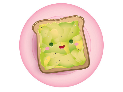 Avocado Toast character design cute hipster icons illustration jmaruyama kawaii