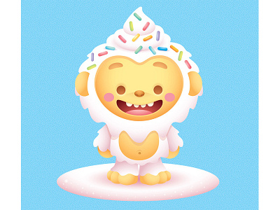 Yellow Cake Yeti character design cute illustration kawaii yellow cake yeti