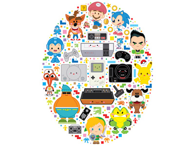 Console Cuties 2018 character design cute designer con icons kawaii squared co