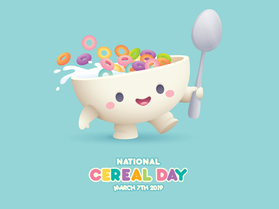 Cereal Day adobe illustrator advertising character design cute illustration kawaii mascot sweet vector