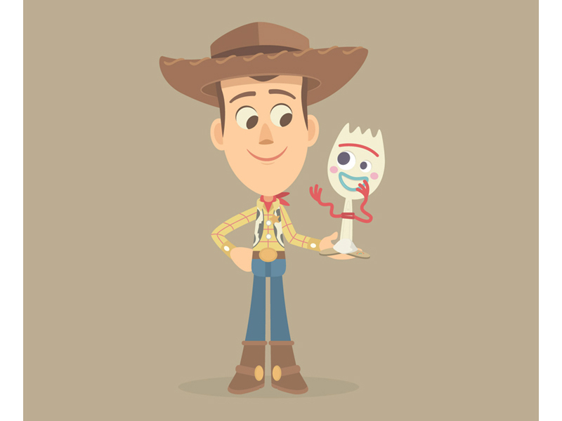 Woody and Forky by Jerrod Maruyama on Dribbble