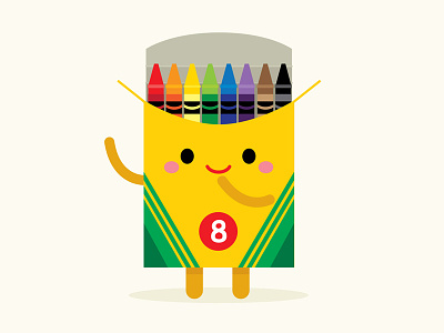 Crayons character art character design childrens illustraion crayons cute icon illustration kawaii logo