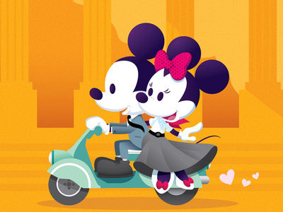 On Holiday character design disney disney art illustration mickey mouse minnie mouse quickie mickey
