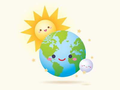 Earth Day 2019 childrens illustration chracter design cute earth day icon illustration kawaii logo