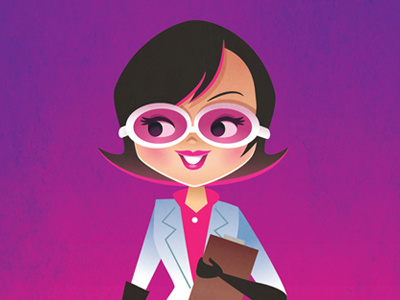 Scientist Girl character design girl retro scientist