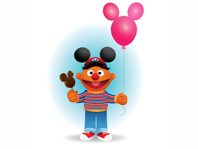 Ernie Goes To Disneyland cute disneyland ernie sesame street
