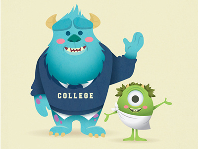 Monsters University cute disney fan art kawaii monsters inc. monsters university pixar the pixar times
