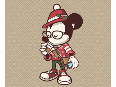 Holiday Hipster Mickey