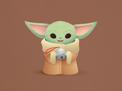Baby Yoda character design childrens illustration christmas cute holiday kawaii star wars