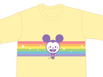 Rainbow Mickey chibi cute disney kawaii mickey mouse rainbow