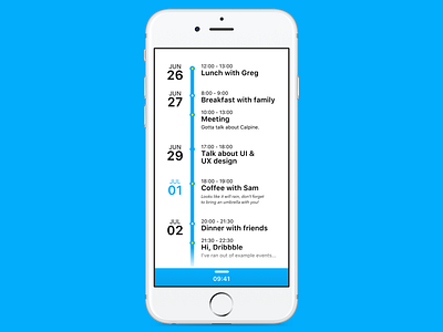 Calendar App Timeline