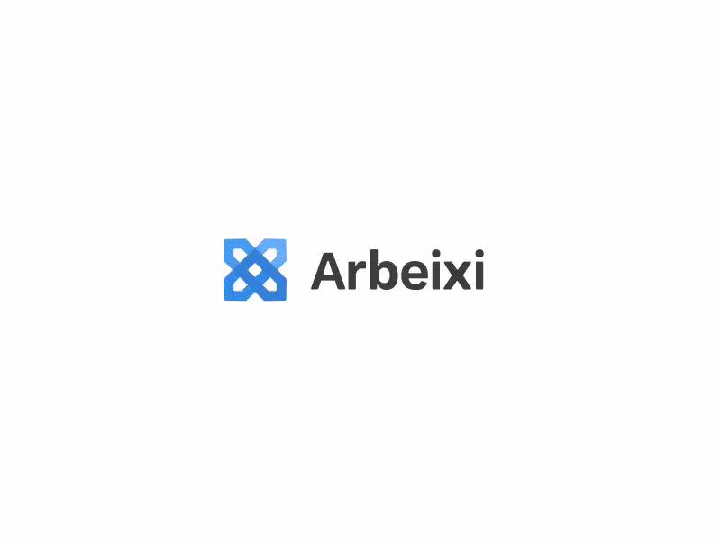 Arbeixi Logo app blue brand branding design gif hackathon logo product hunt producthunt vector