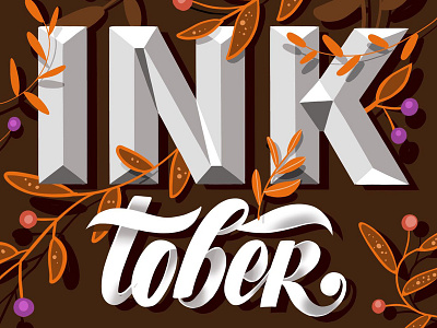 Inktober 3d letters lettering typography
