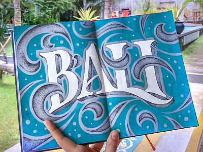 Bali, hand lettering hand lettering