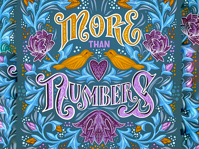 Hand lettering illustration More than numbers