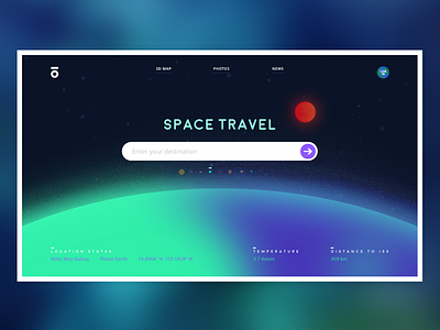 Space Travel Landing Page