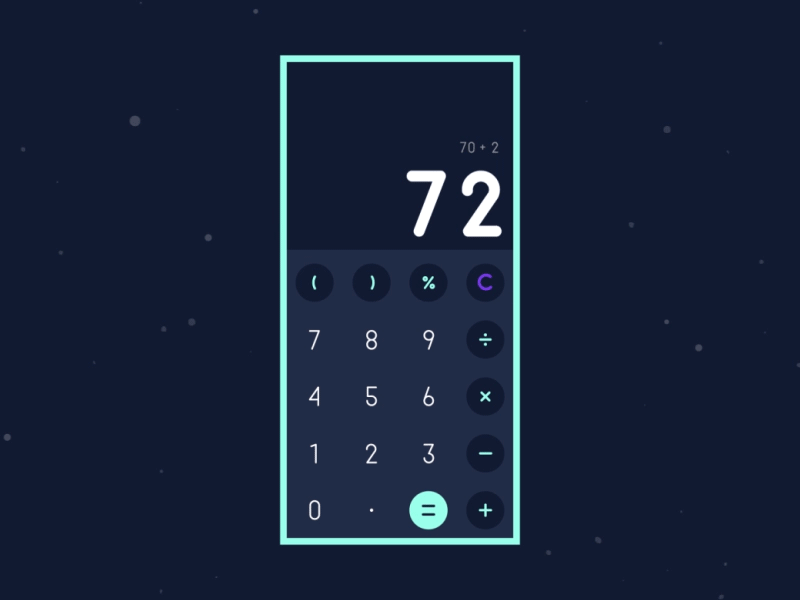 UI Transition Study 04 004 calc calculator dailyui flat transition ui ui motion uiux