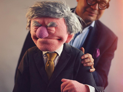 Executive puppet ad character character design commercial puppet puppets