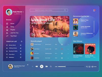 Music App Concept..... appdesign branding design illustration logo typography ui ux webdesign