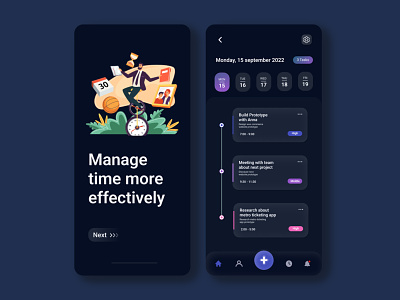 Time Management App Concept