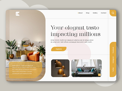 Furniture Shop Landing Page... appdesign application behance branding design developer dribbble gradients minimal design mobile design ui ui design user experience user interface ux ux design