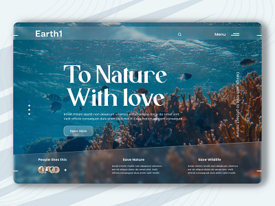 To Nature With Love Landing page... appdesign behance branding developer dribbble illustration interface mobile design ui ui design user experience ux ux design webdesign