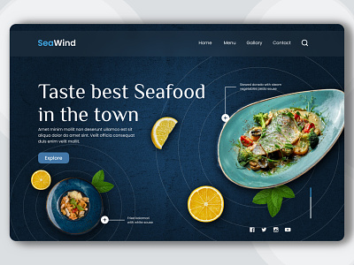 Restaurant Hero Section Concept... appdesign branding developer illustration mobile design ui ui designer uiux user experience user interface ux webdesign