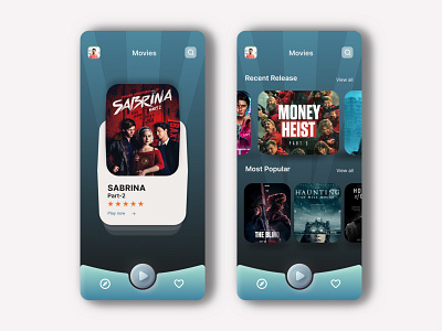 Movie Streaming App Concept. appdesign behance branding developer dribbble illustration interface mobile design ui user experience ux webdesign