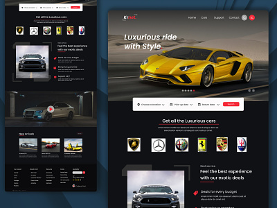 Car rental website Concept.. appdesign behance branding developer dribbble interface mobile design ui uiux user experience ux webdesign