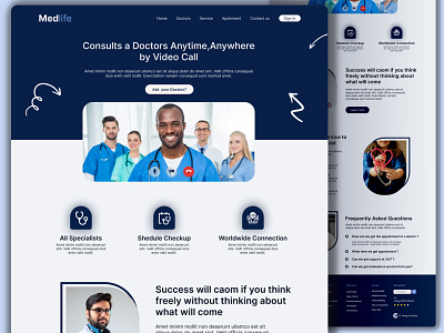 Doctor Consults Website Concept.. appdesign behance branding developer dribbble illustration interface mobile app mobile design ui uiux user experience ux webdesign