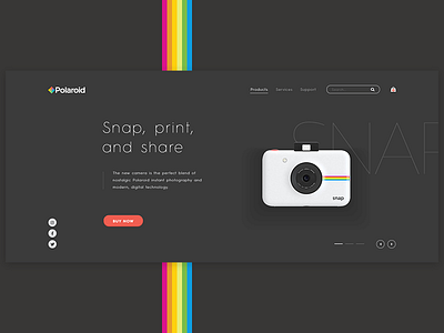 Polaroid — web design concept polaroid ui pattern web design concept