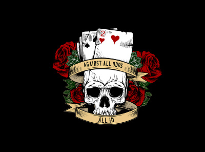 Poker Card Logo badass logo poker skull