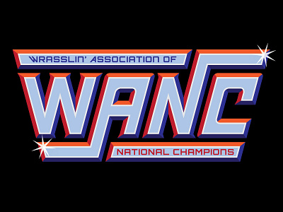 WANC Logo - Flat Color Version comics custom design typography