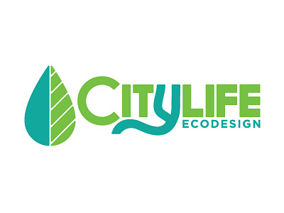 Citylife Ecodesign ecodesign green logo portland typography wordmark