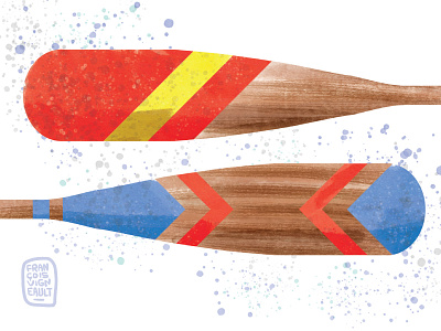 Paddles adobe illustrator adobe photoshop canoe illustration kylebrush outdoorsy paddles