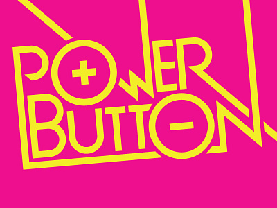 Power Button comics custom logo typography