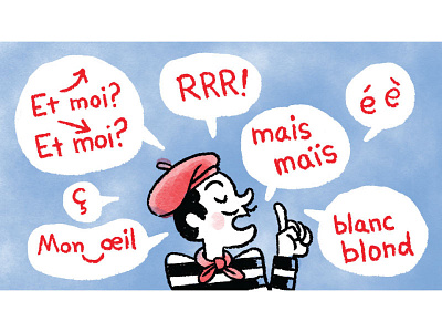 "Speak French Like a Native" Banner digital illustration illustration kylebrush photoshop watercolor