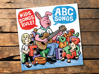 Kids Songs Rule - Abc Songs album art cartooning comic art illustration